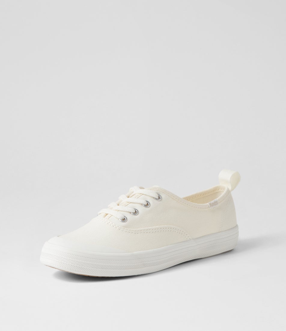 Champ Toe Cap White Canvas Sneakers Champ Toe Cap White Canvas Sneakers