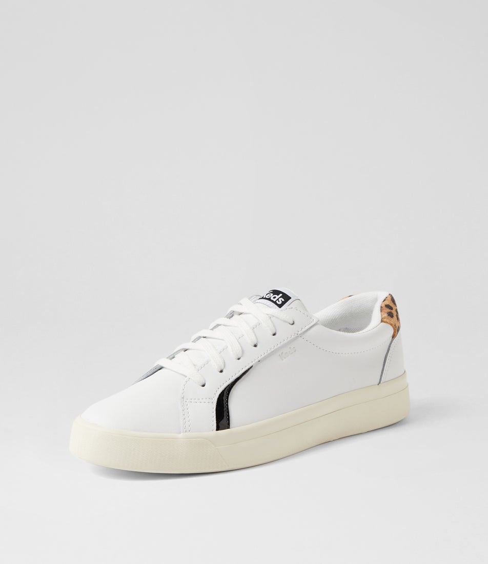 Pursuit White Leopard Leather Sneakers Pursuit White Leopard Leather Sneakers