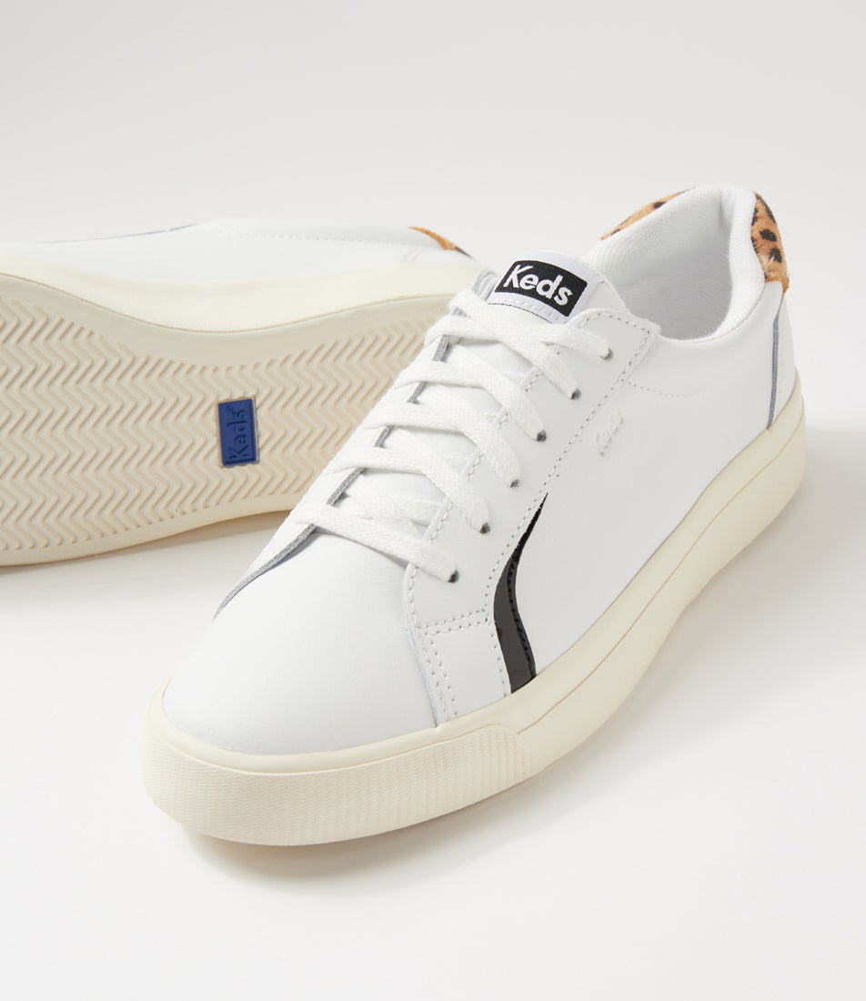 Pursuit White Leopard Leather Sneakers Pursuit White Leopard Leather Sneakers