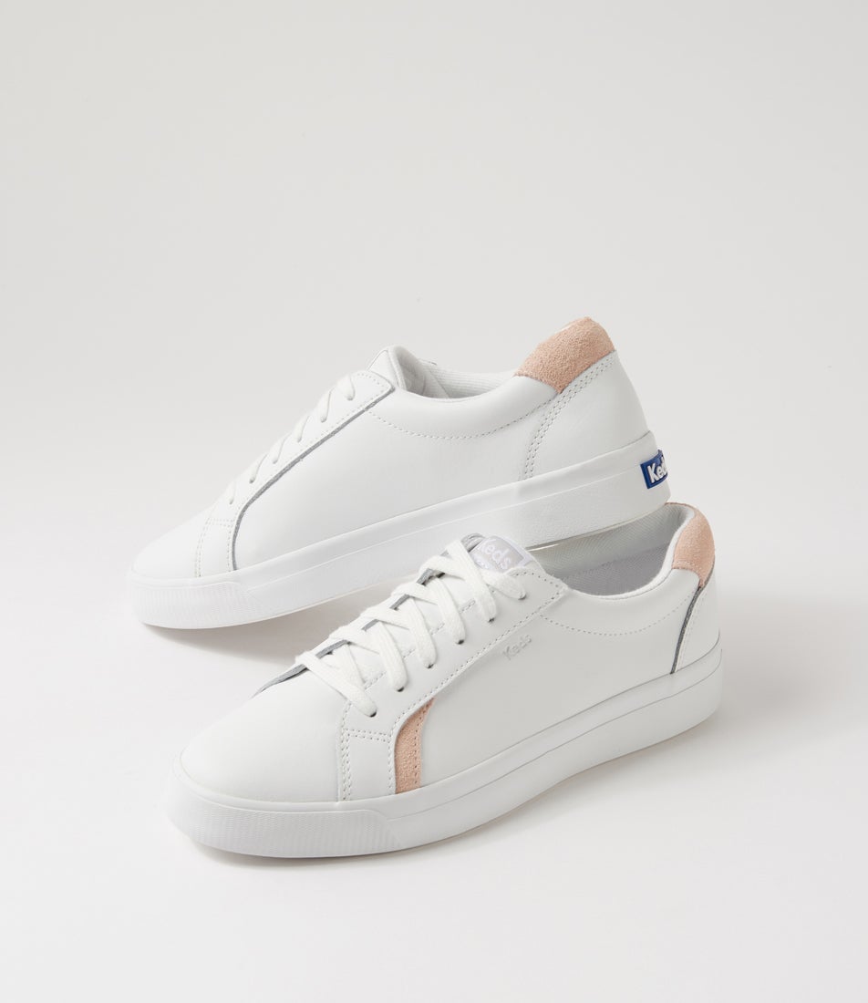 Pursuit White Blush Leather Sneakers Pursuit White Blush Leather Sneakers