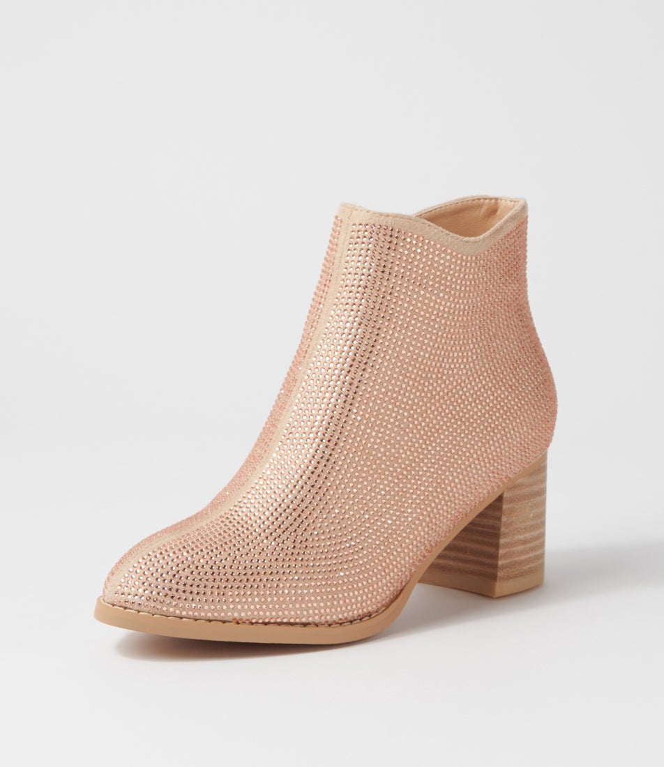 Senor Rose Gold Jewels Ankle Boots