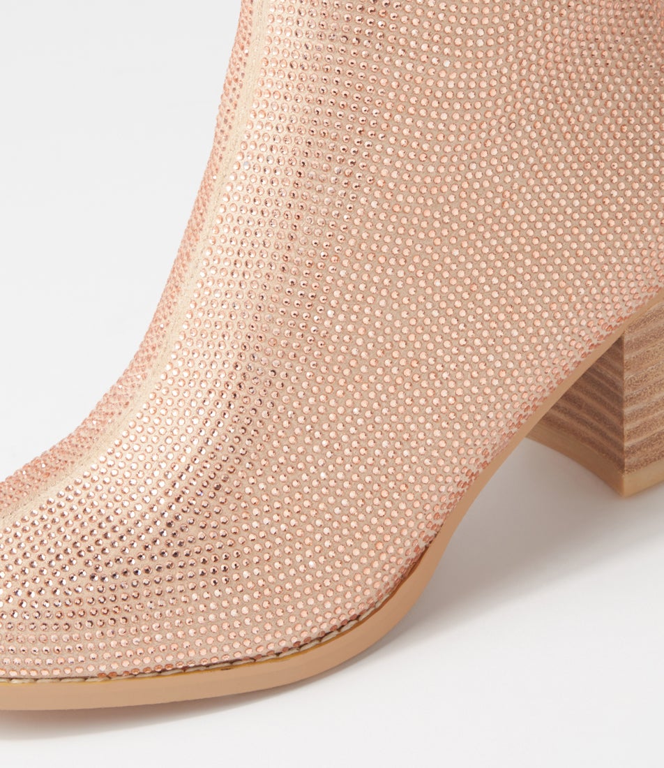 Senor Rose Gold Jewels Ankle Boots
