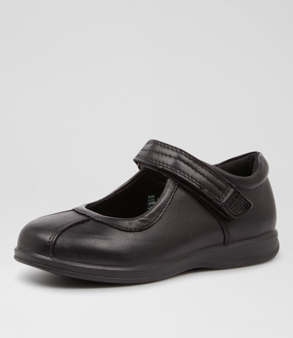 Suki Black Leather Shoes