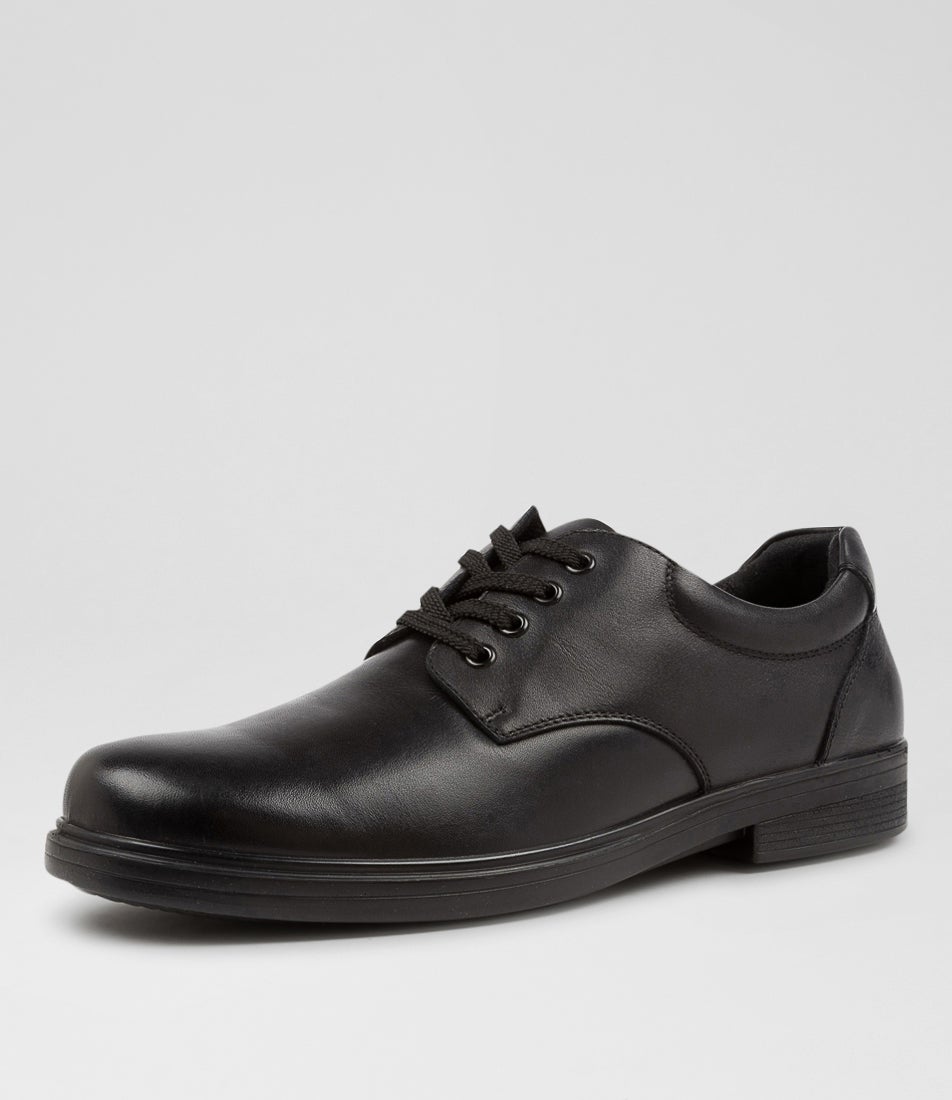 Darcy Senior E Black Leather Lace Up Shoes