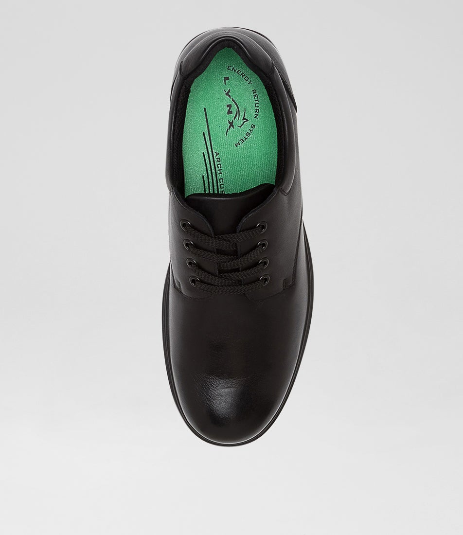 Darcy Senior E Black Leather Lace Up Shoes