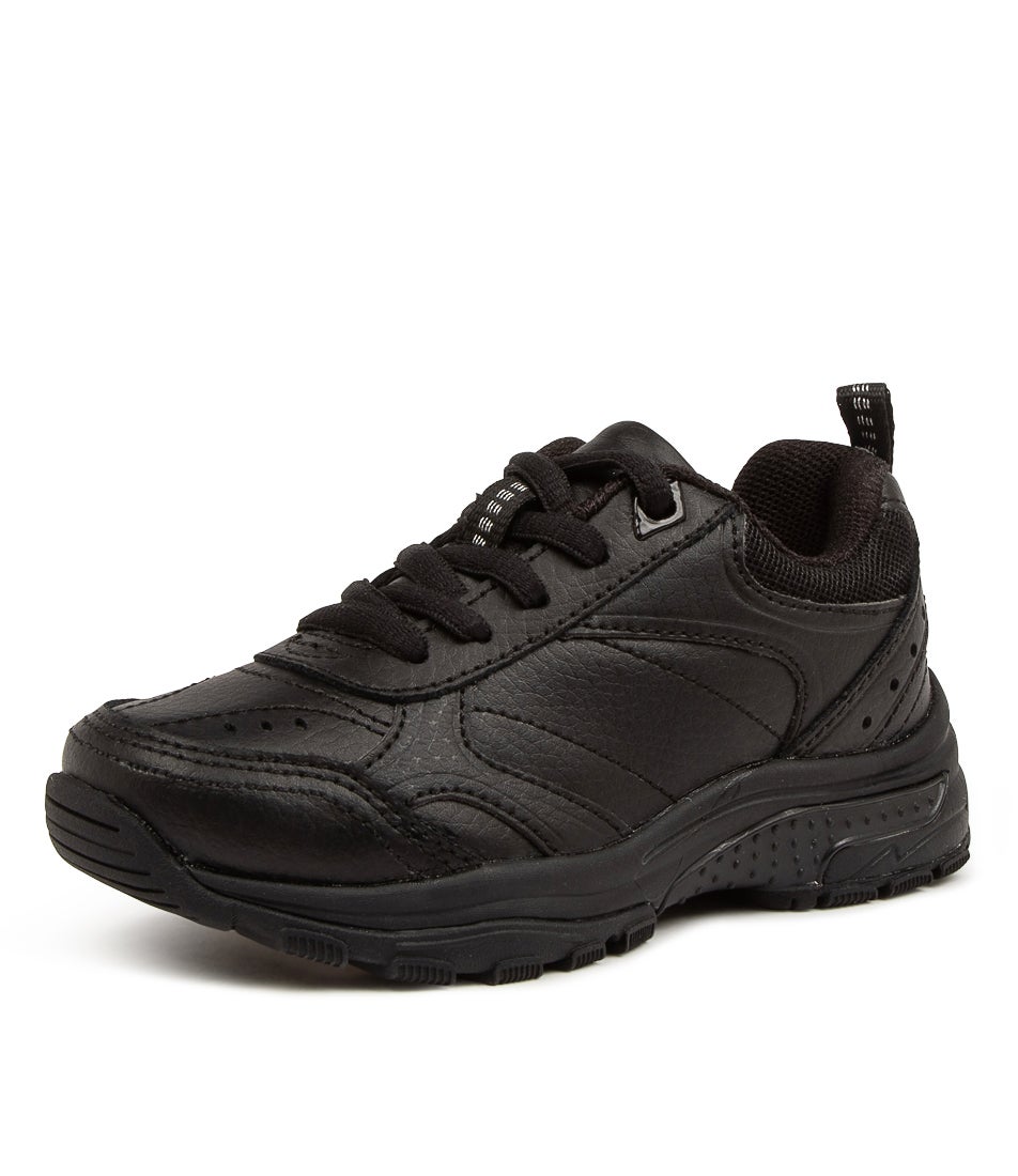 Erupt Junior Lace Paw Patrol Black Leather Sneakers