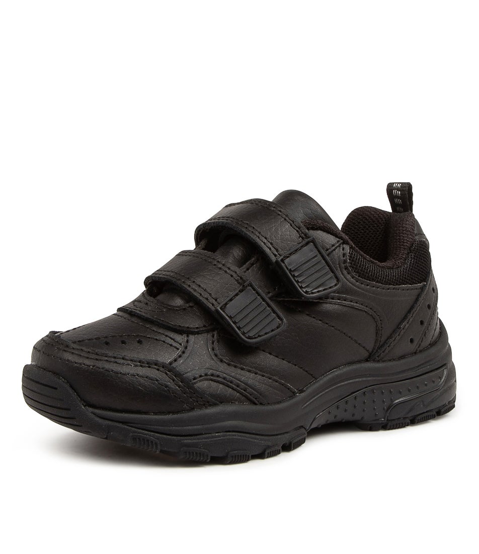 Erupt Junior Adjustable Paw Patrol Black Leather Sneakers