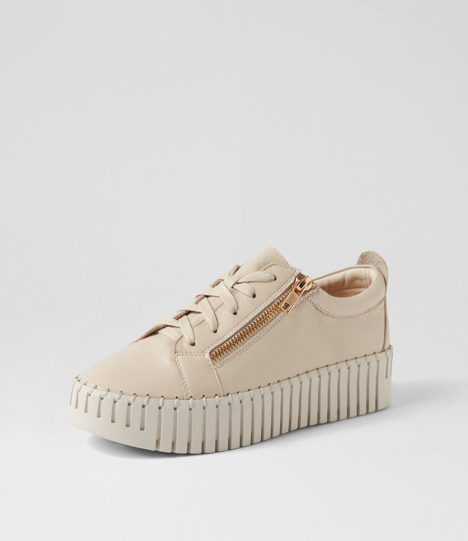 Braelyn Almond Leather Sneakers