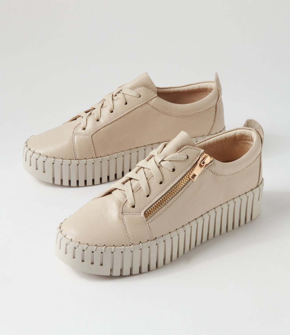 Braelyn Almond Leather Sneakers