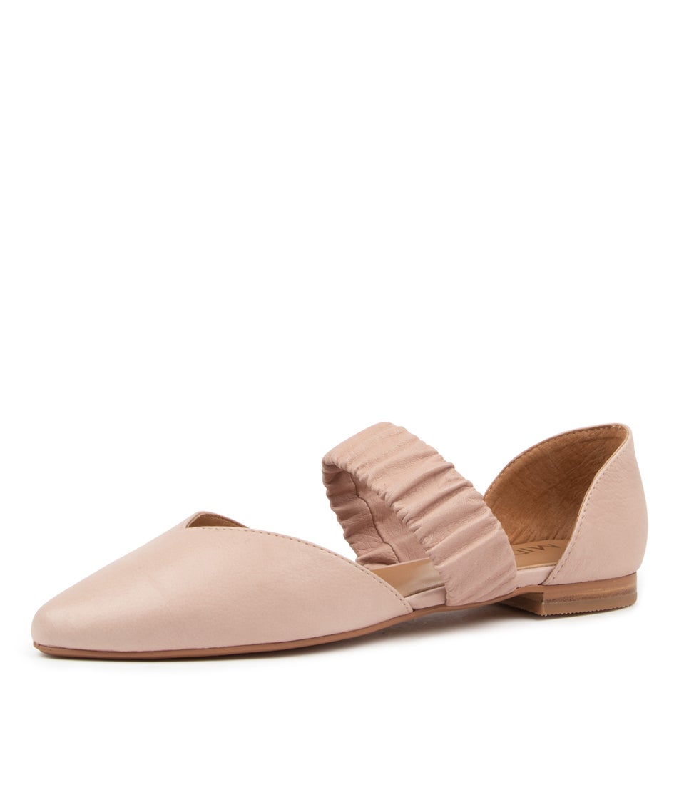 Garfield Warm Rose Leather Flat Shoes