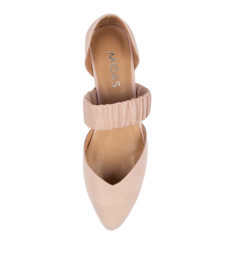 Garfield Warm Rose Leather Flat Shoes