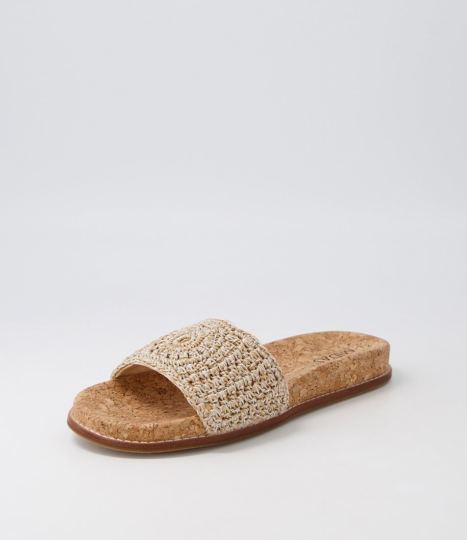 Nola Natural Woven Slides