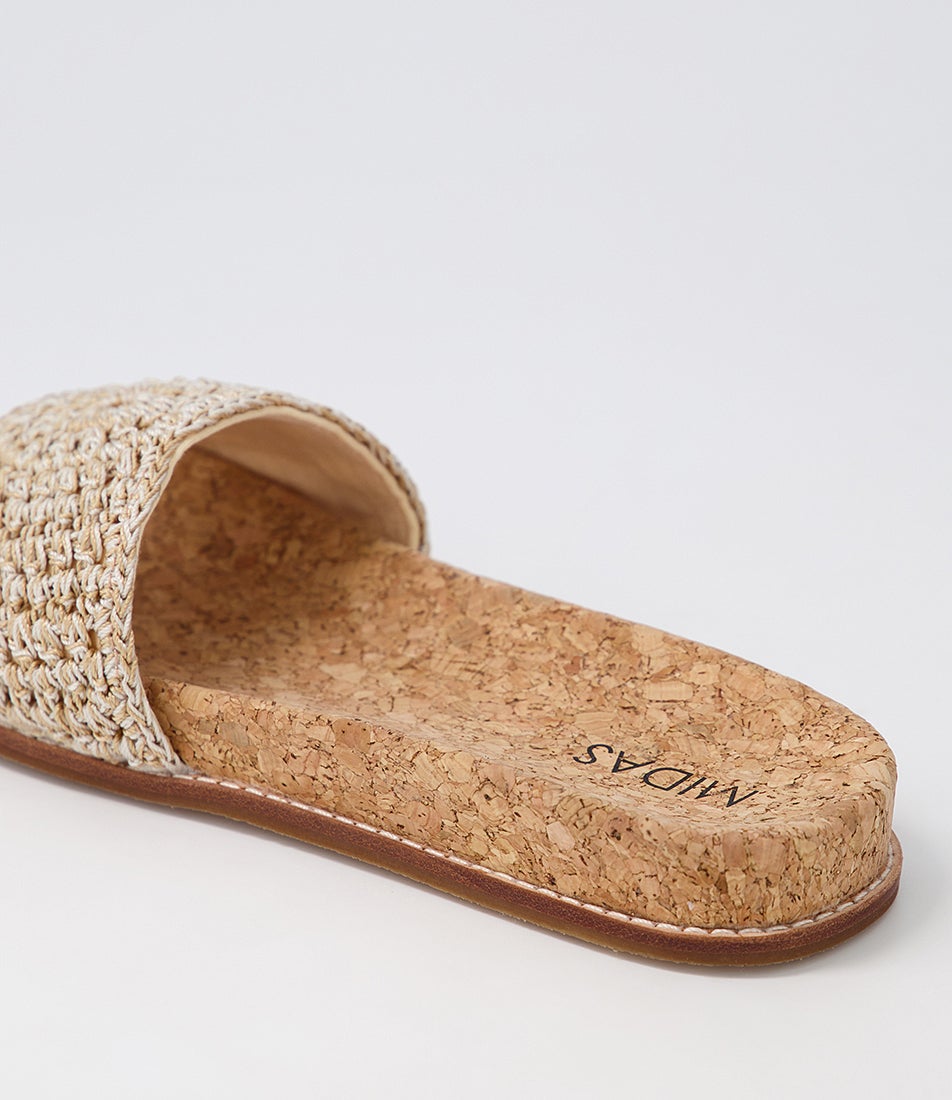 Nola Natural Woven Slides