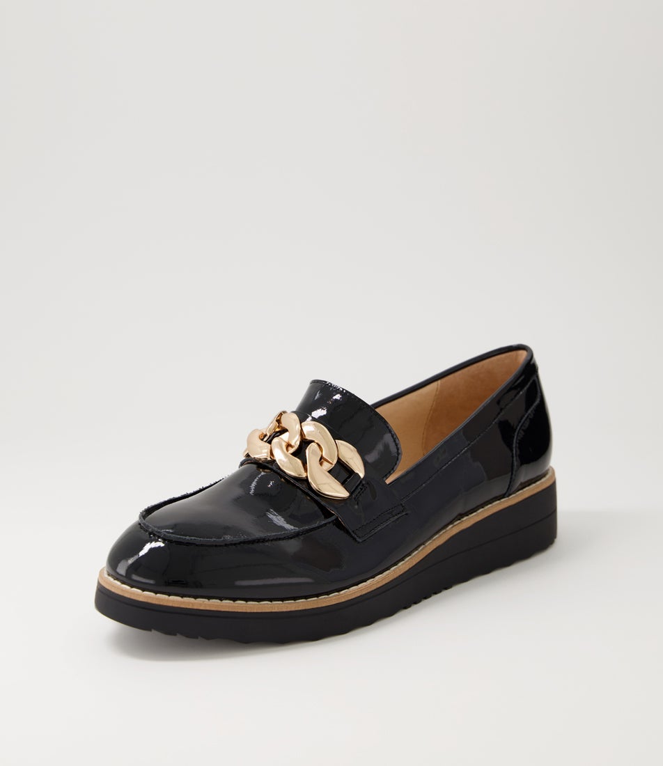 Osie Black Patent Leather Loafers