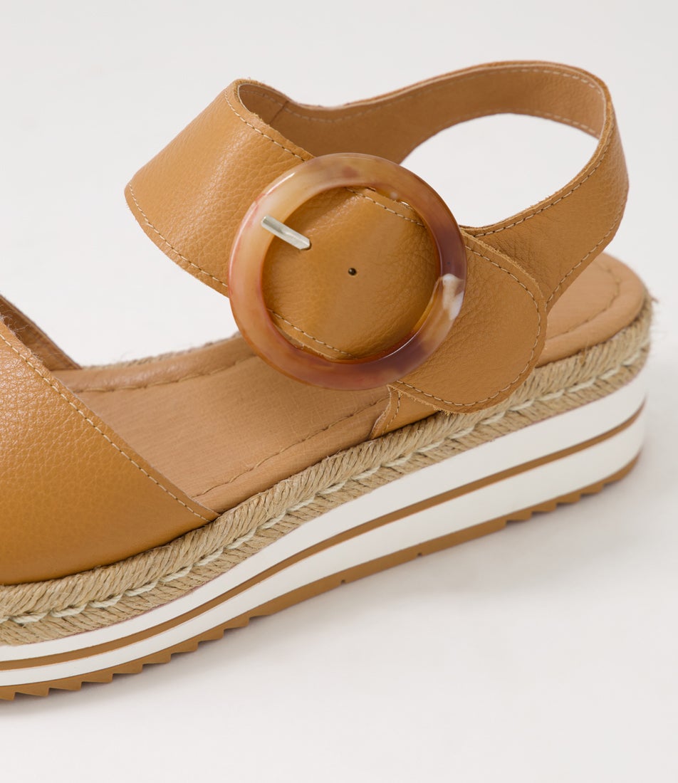 Aubbie Dark Tan Leather Sandals