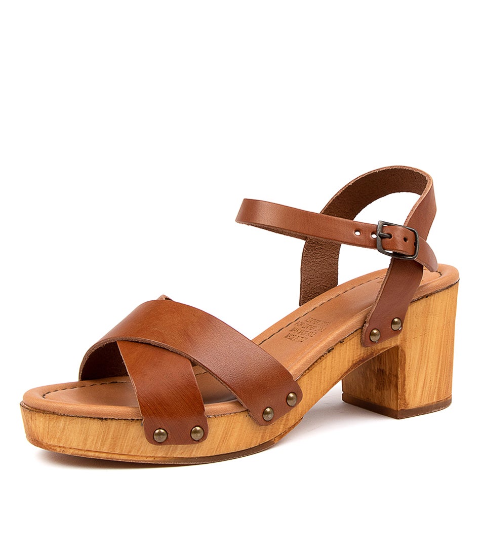 Byron Tan Leather Clogs