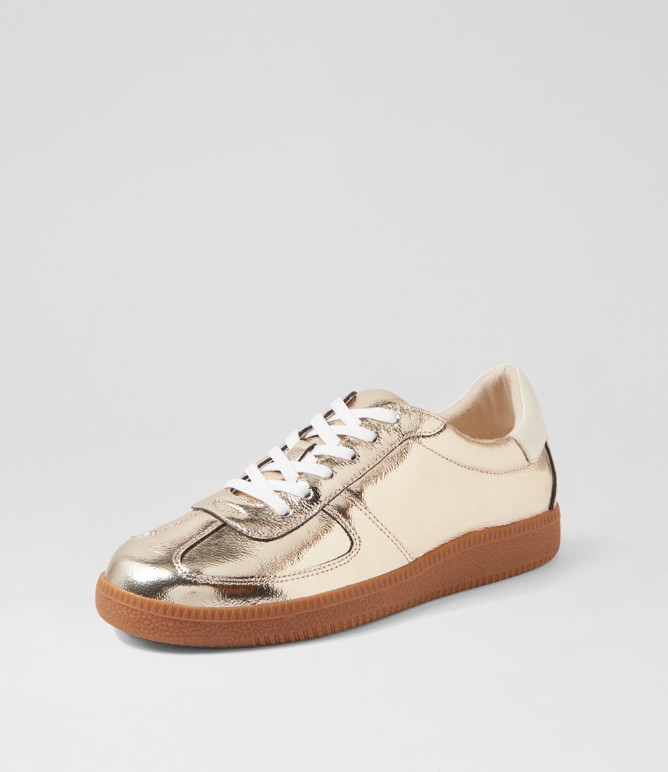 Dari Platinum Gum Shrunken Leather Sneakers