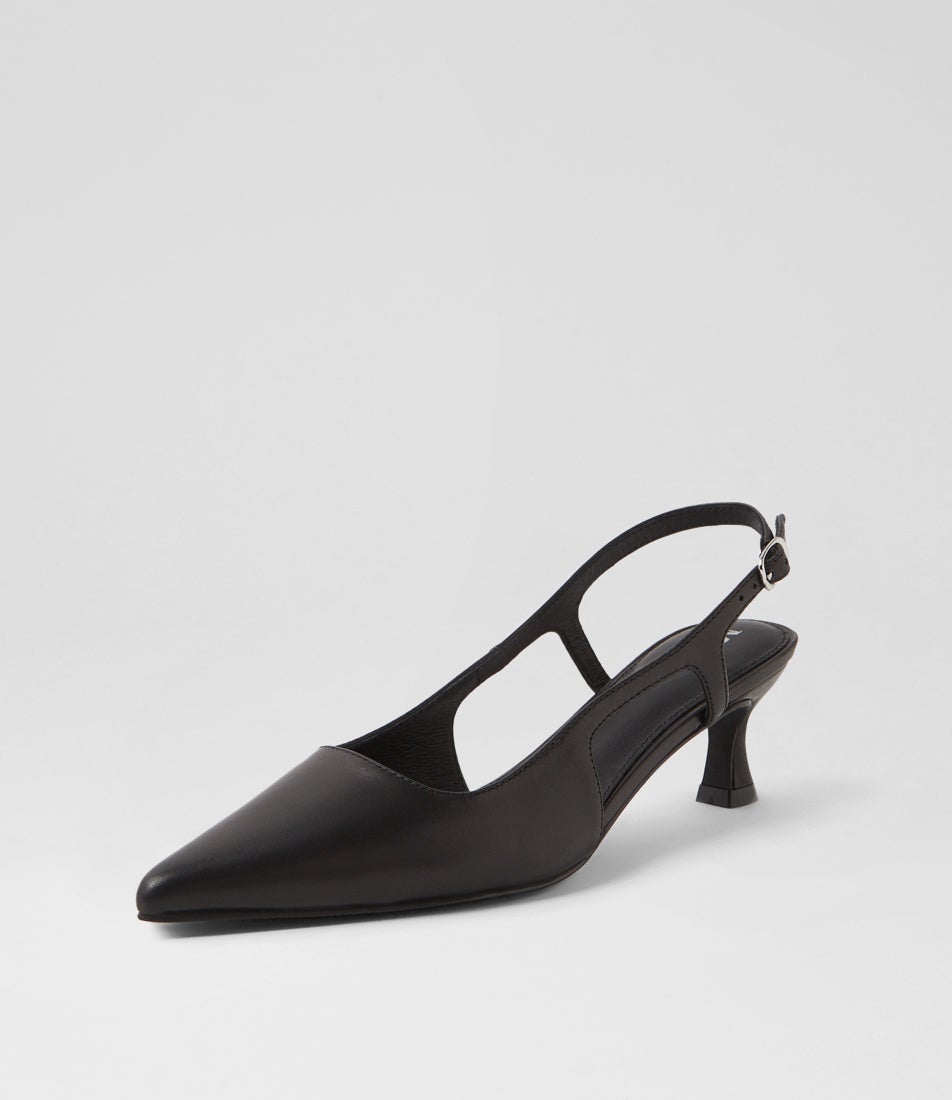 Gild Black Leather Heels