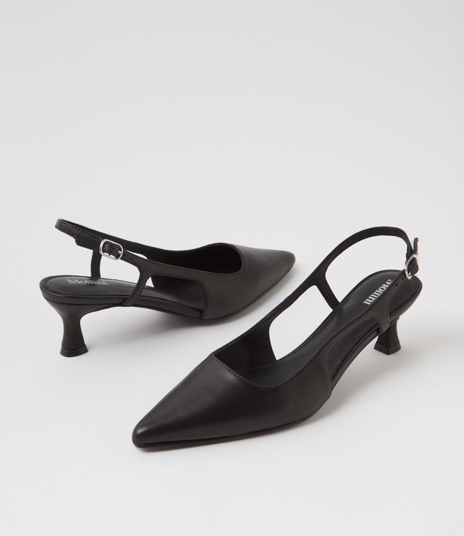 Gild Black Leather Heels