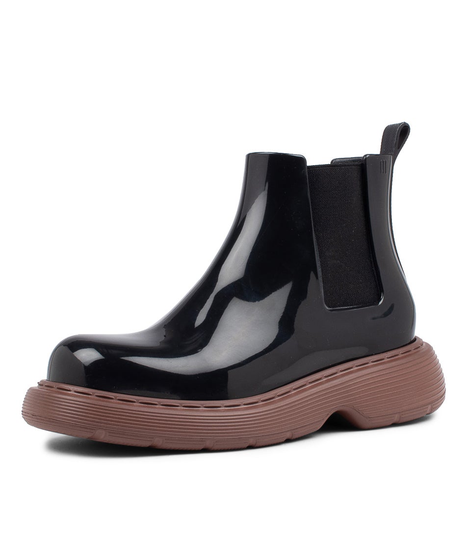 Step Boot Black Bronze Pvc Chelsea Boots