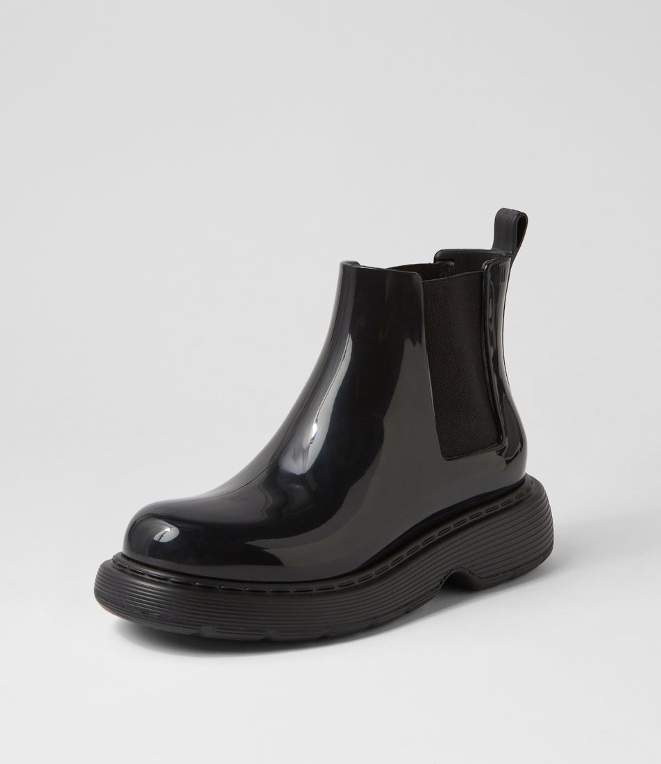 Melissa Step Boot Ad Black Pvc Chelsea Boots