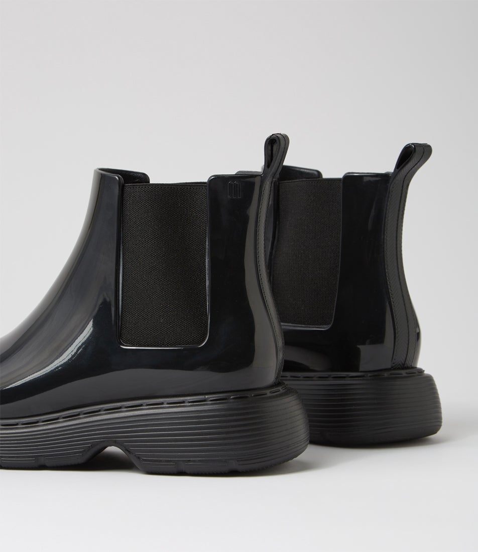 Melissa Step Boot Ad Black Pvc Chelsea Boots