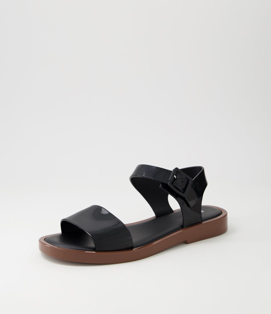 Melissa Mar Sandal Ii Black Brown Pvc Sandals