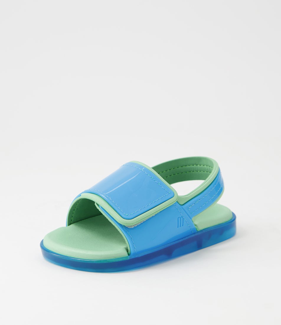 Melissa Brave Tot Blue Green Pvc Heels