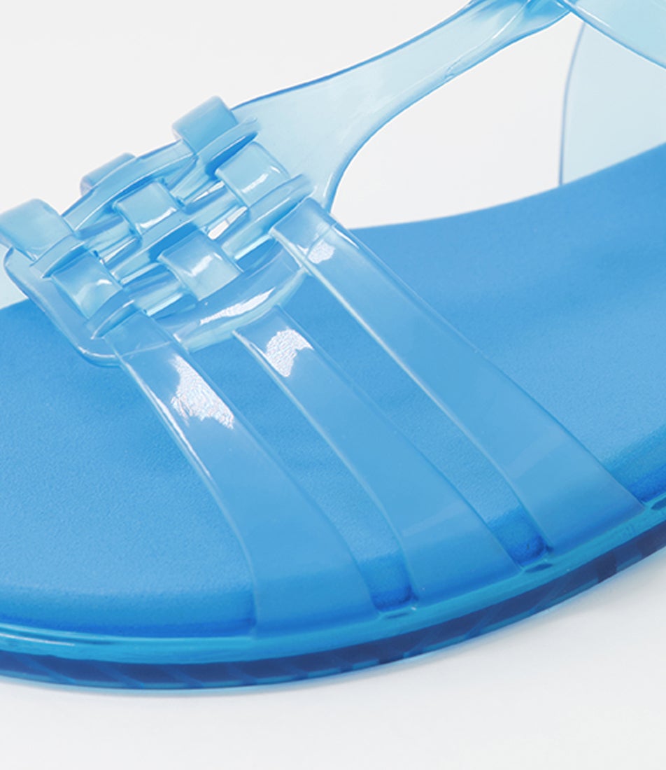 Party Blue Pvc Sandals