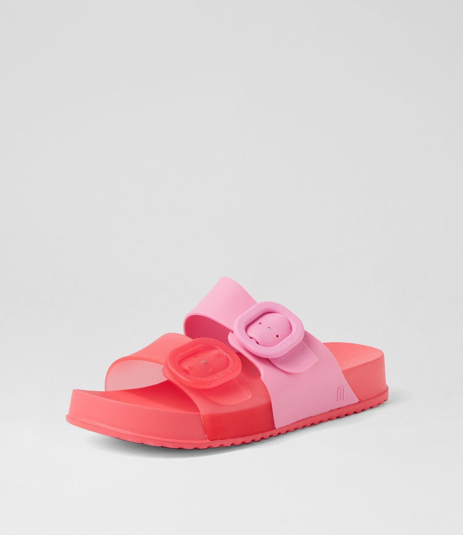 Melissa Cozy Red Pink Pvc Slides