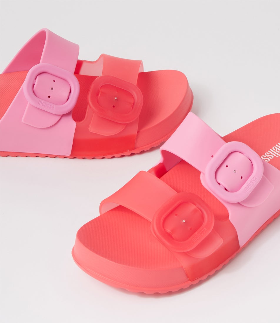 Melissa Cozy Red Pink Pvc Slides