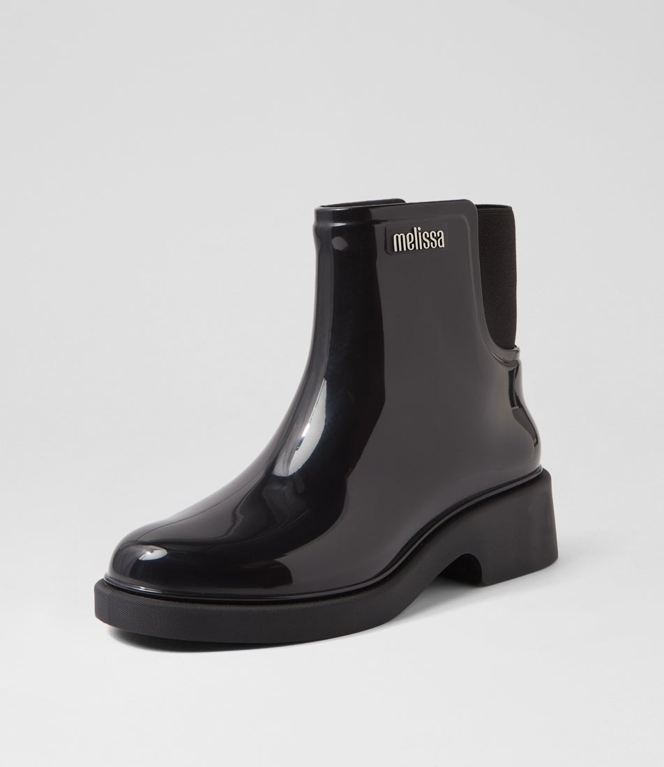 Melissa Chelsea Boot Ad Black Pvc Ankle Boots
