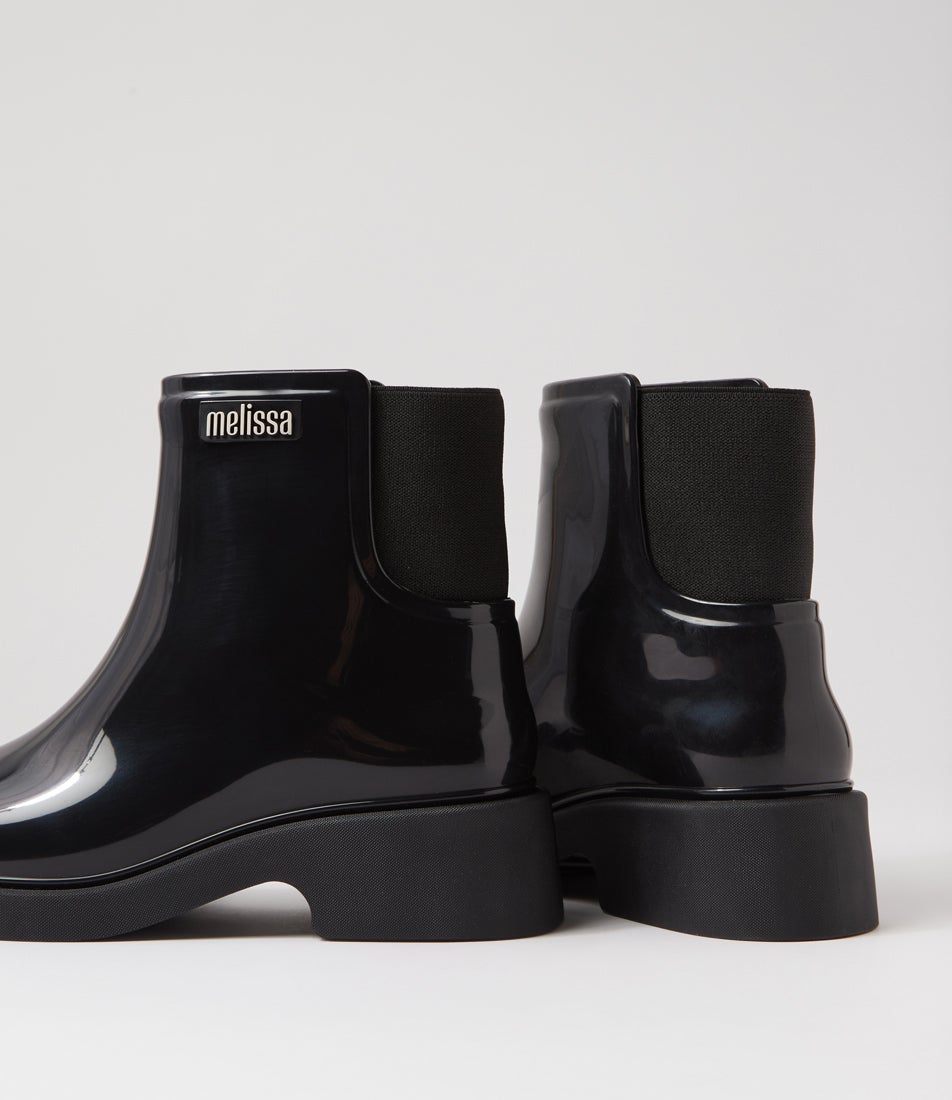 Melissa Chelsea Boot Ad Black Pvc Ankle Boots