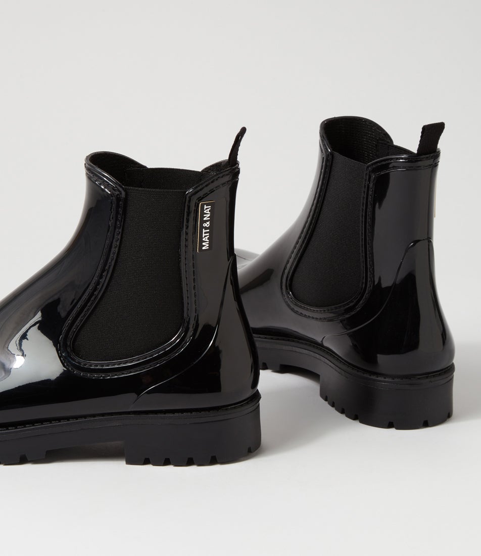 Laney Black Pvc Ankle Boots