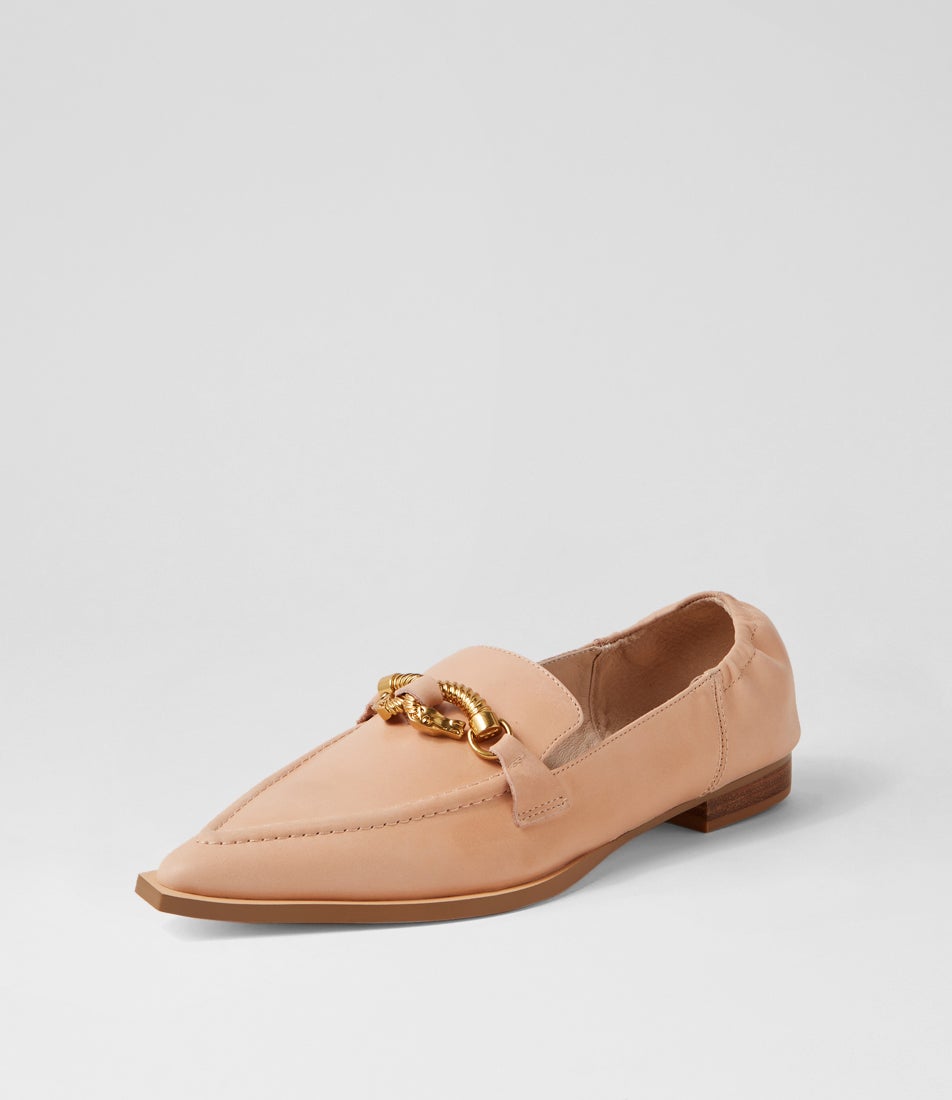 Tobias Nude Leather Loafers