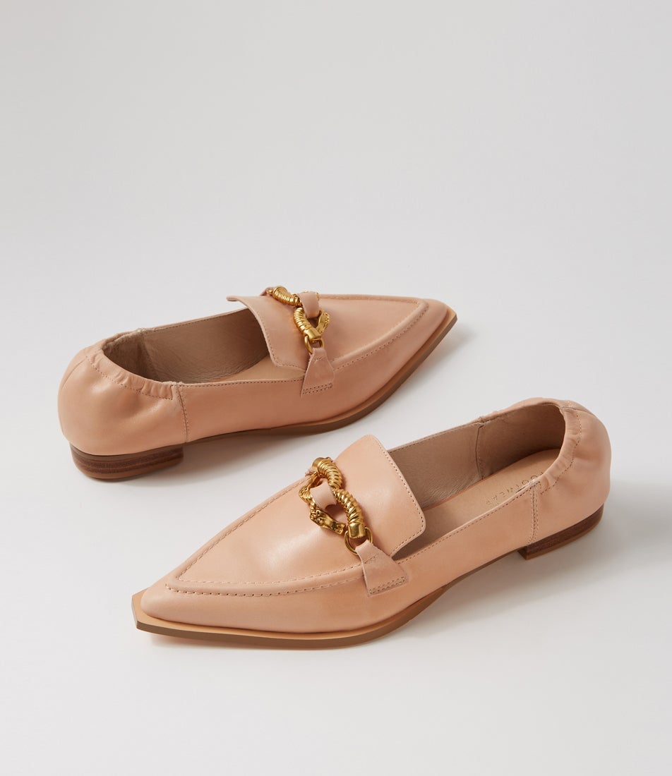 Tobias Nude Leather Loafers