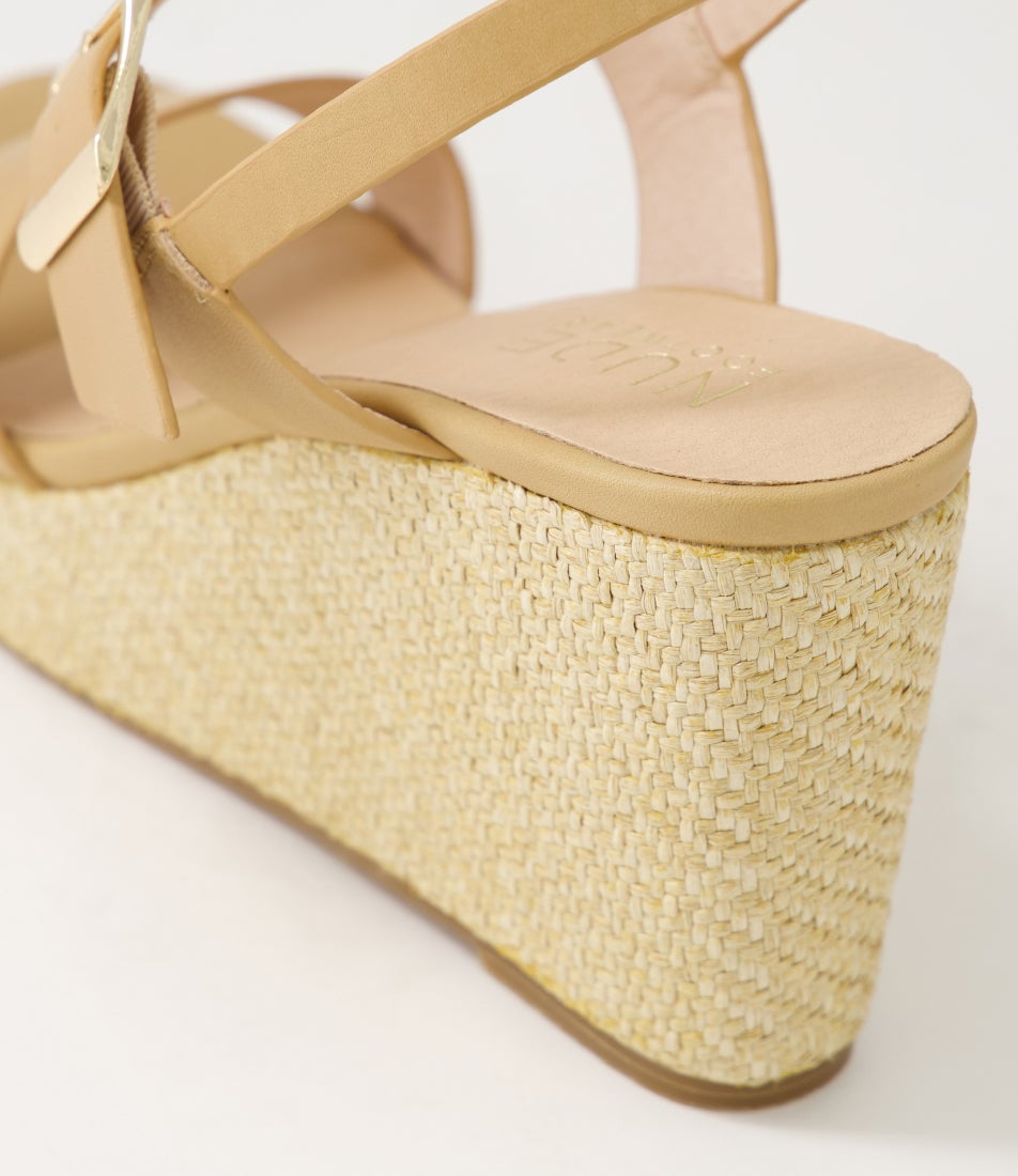 Soldana Nude Leather Sandals
