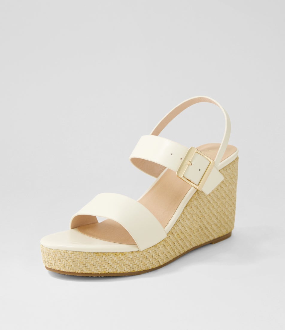 Soldana Cream Leather Sandals