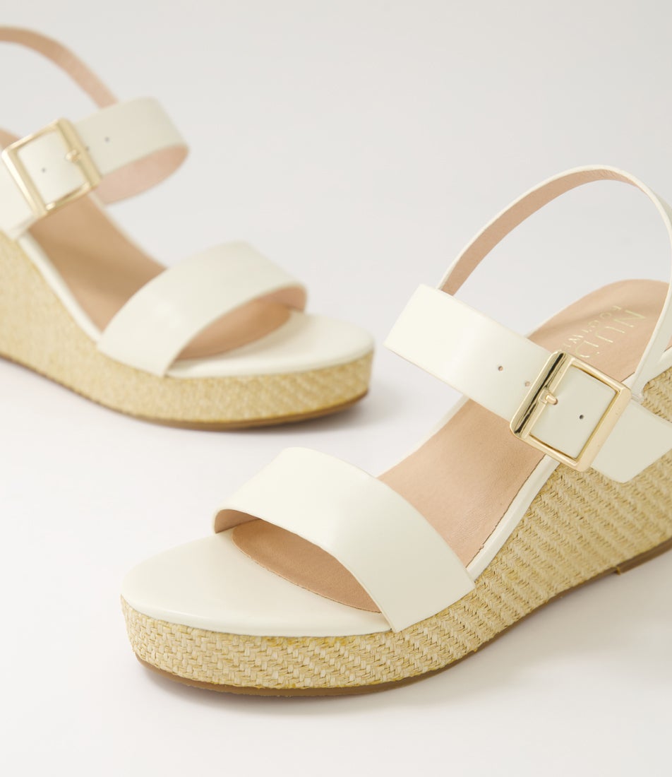 Soldana Cream Leather Sandals