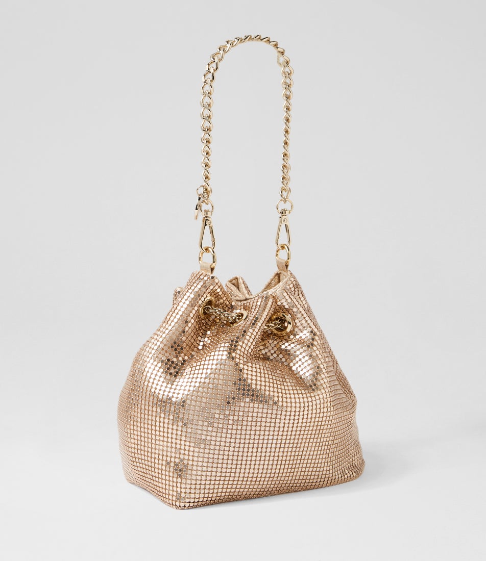 Sylvia Gold Mesh Handbag