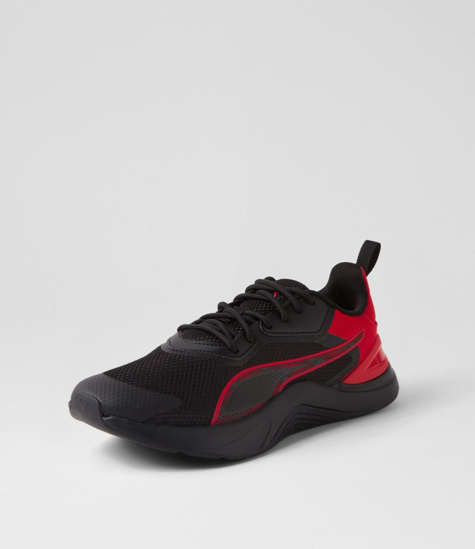 Infusion Black Red Mesh Sneakers