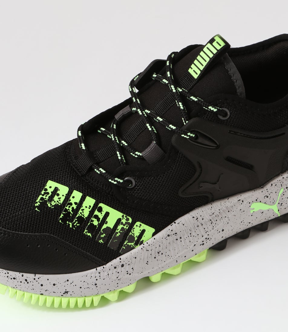 Pacer Future Trail Black Lime Mesh Sneakers