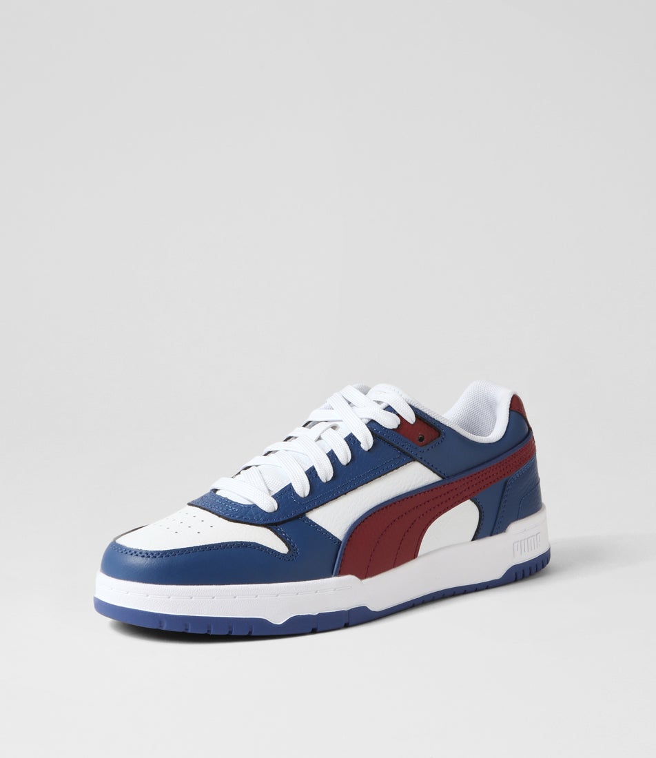 386373 Rbd Game Low White Red Gold Leather Sneakers