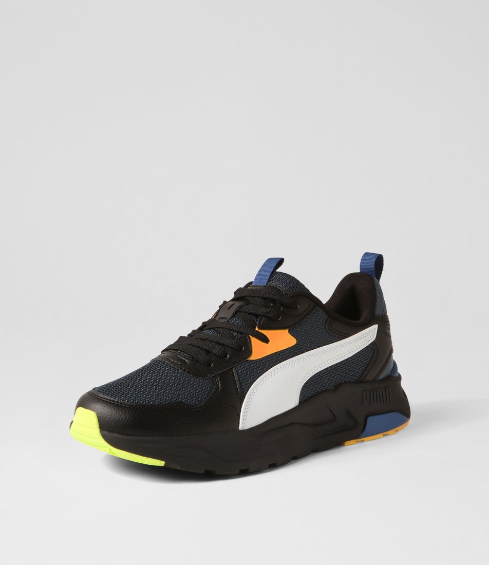 Trinity Lite Dark Night White Black Leather Sneakers