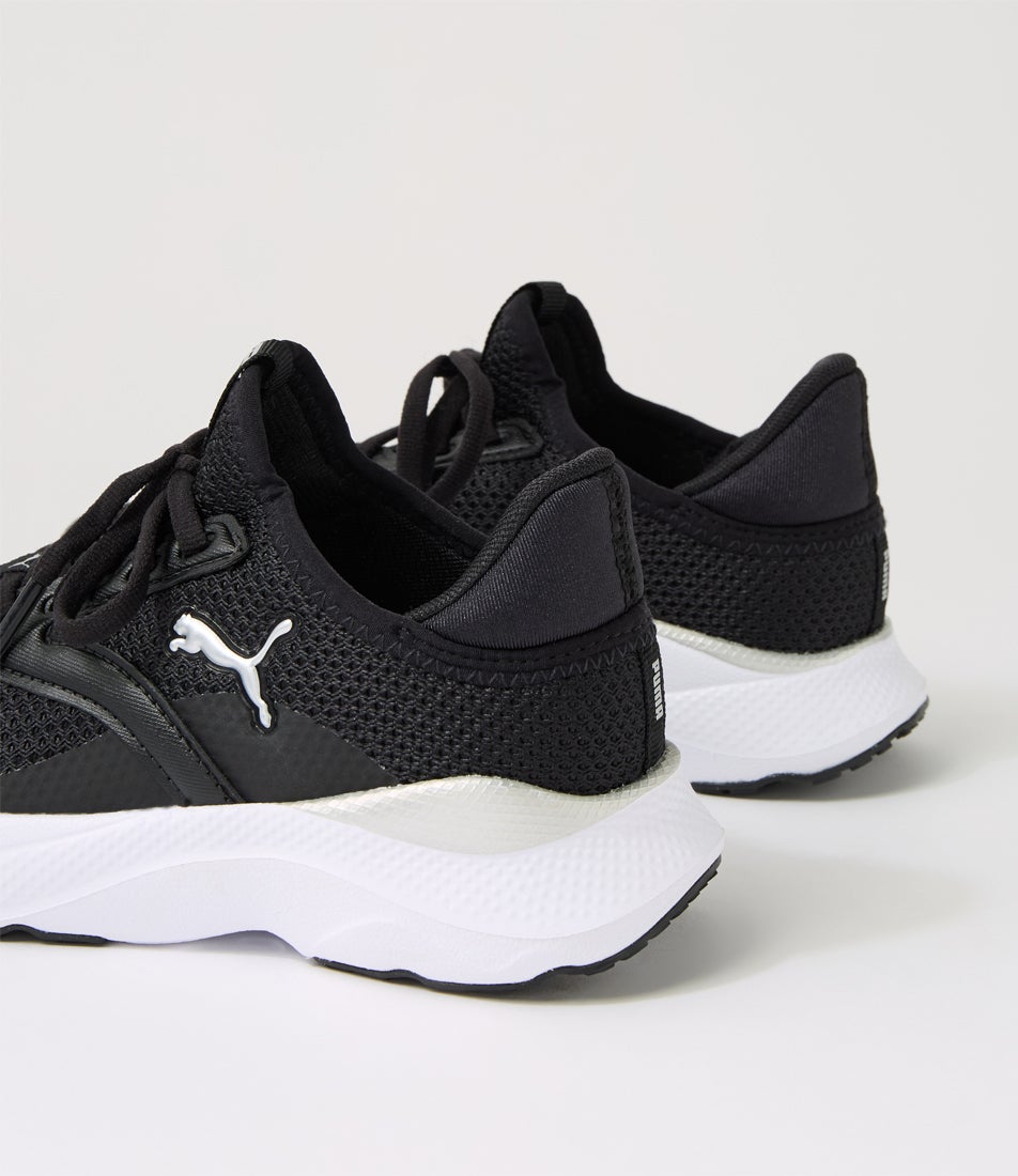 Soft Mayve Jnr Black White Mesh Sneakers