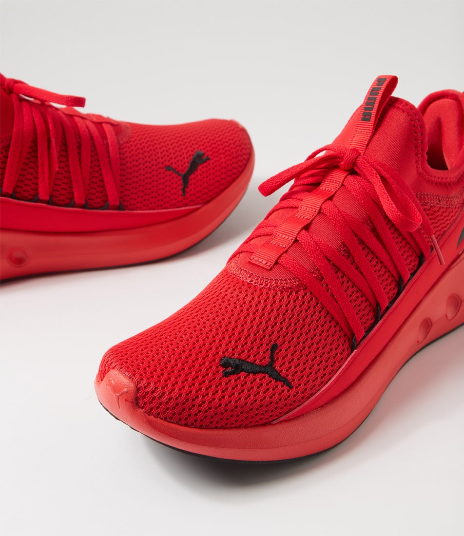 310155 Softride Carson Red Black Mesh Sneakers