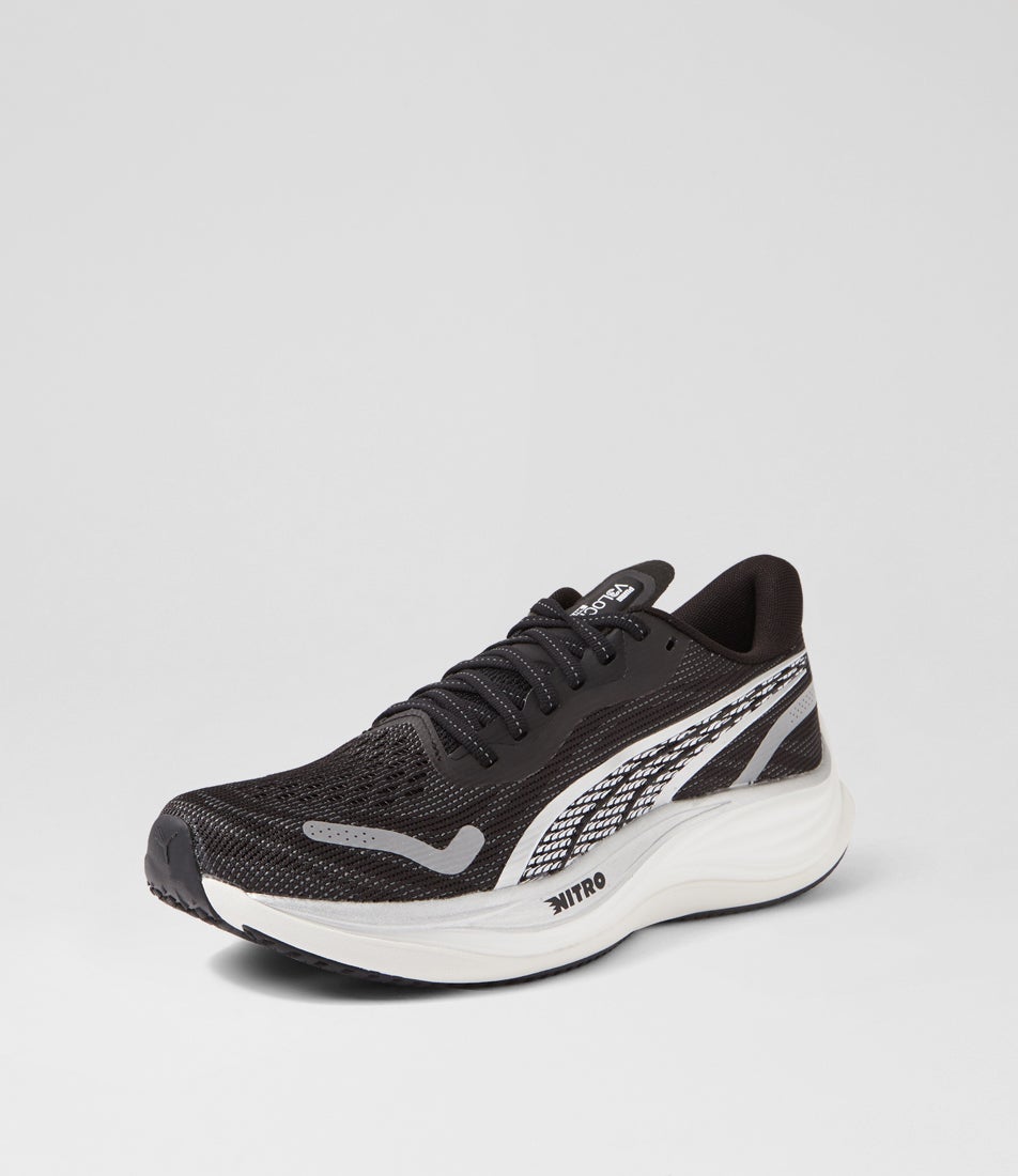 Velocity Nitro3 Black Silver White Mesh Sneakers