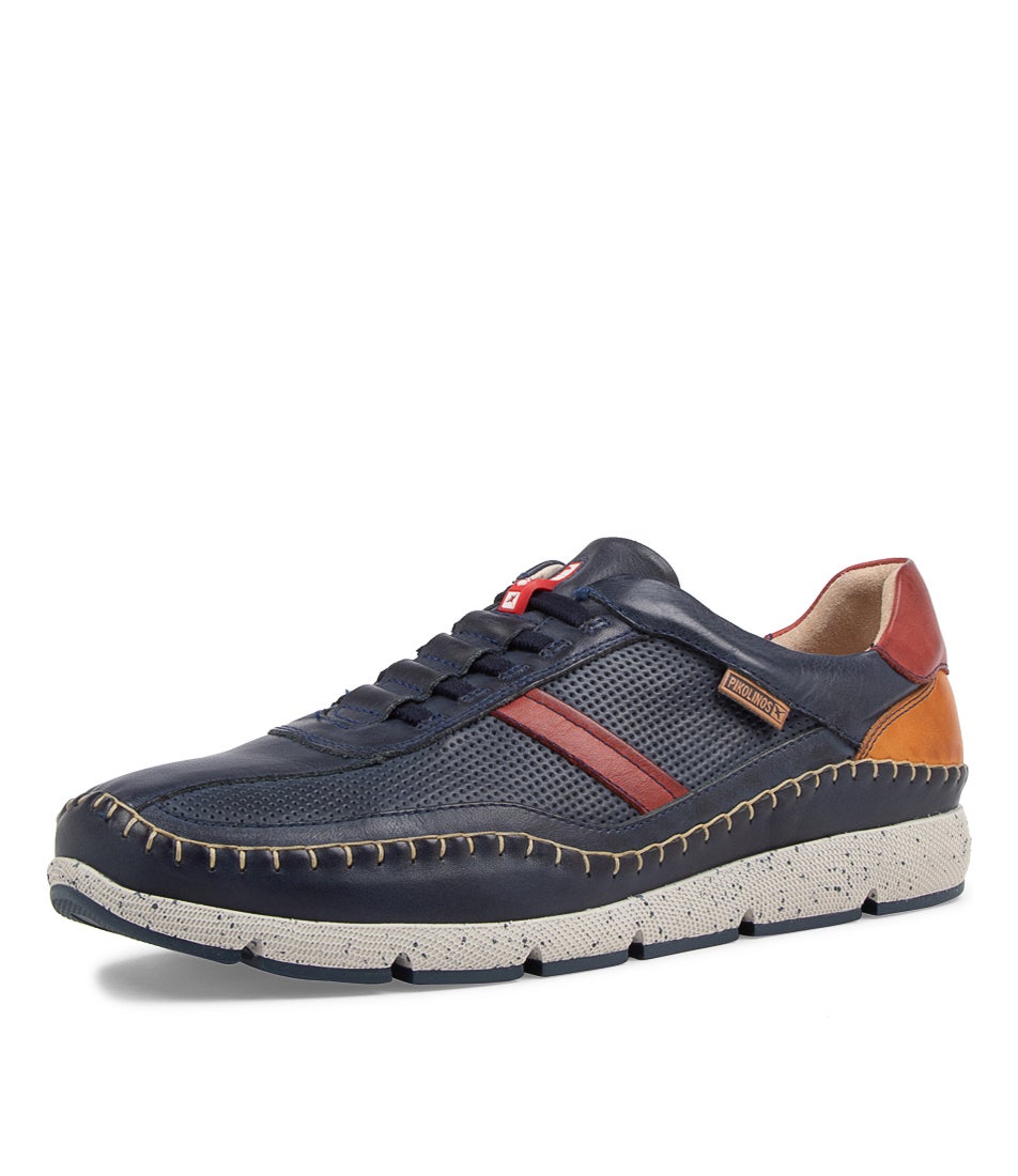 Fuencarral 46 Blue Leather Sneakers