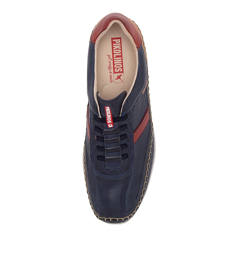 Fuencarral 46 Blue Leather Sneakers