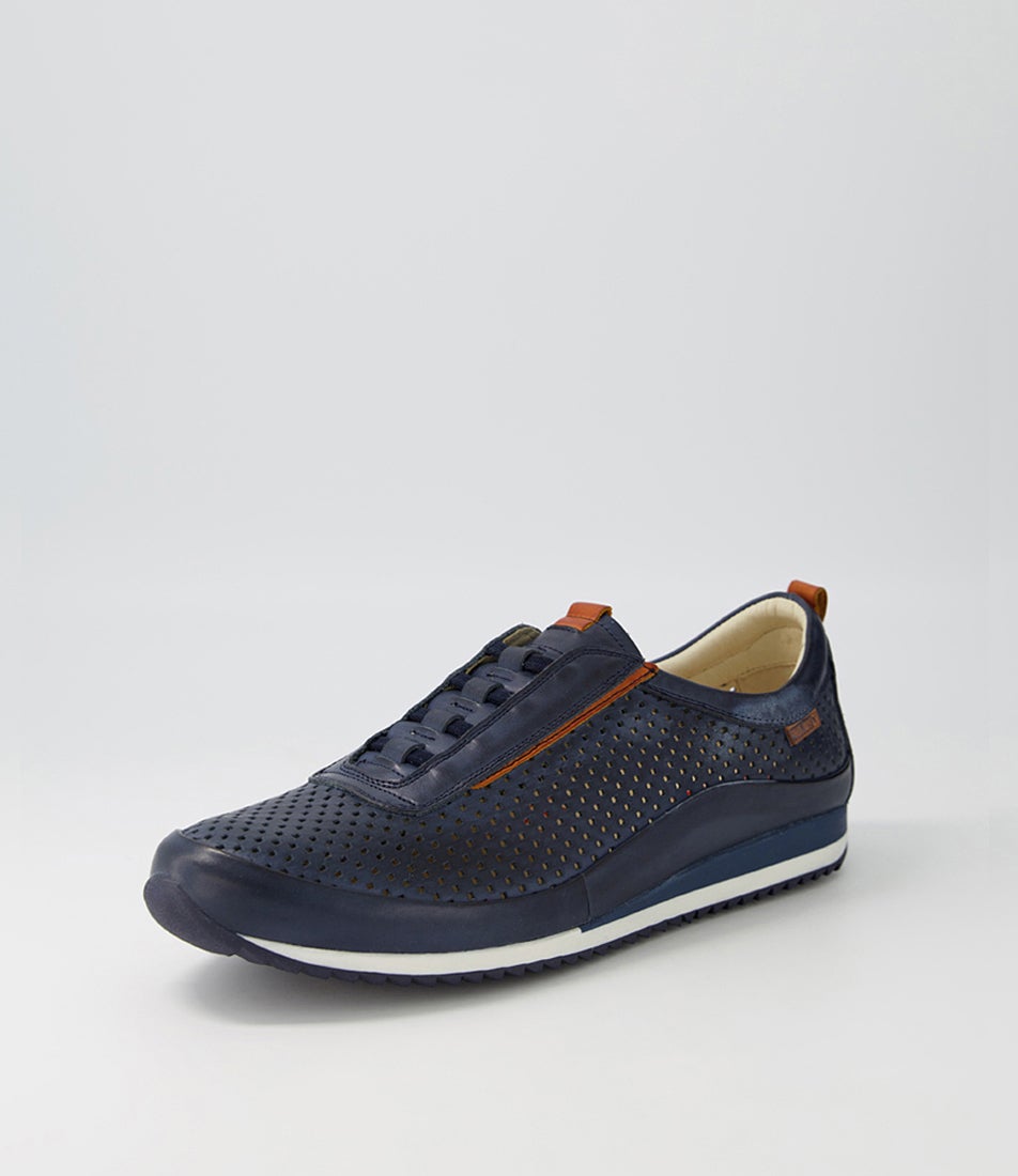 Liverpool 52 Blue Leather Flat Shoes